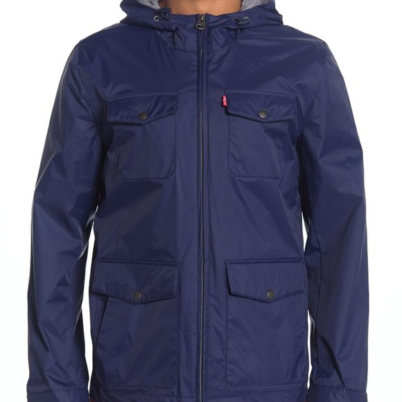 Men's Levi's 4 Pocket Rain Jacket - Picture 3 of 3